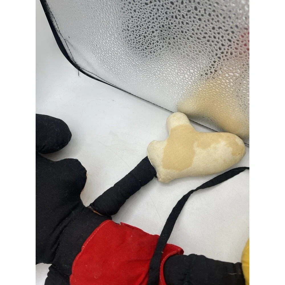 Rare Vintage 60s Mickey Mouse Disney Rag Doll Plush Walt Disney Productions 16”